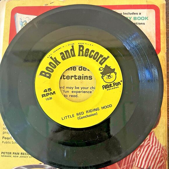 Little Red Riding Hood Book and Record 1938 45rpm Peter Pan Records - Picture 4 of 5
